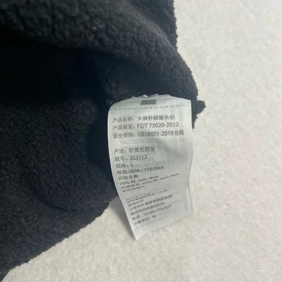 Hollister Black Logo Hoodie Men’s Large Fleece Pullover Cotton Blend Los Angeles - Picture 5 of 7